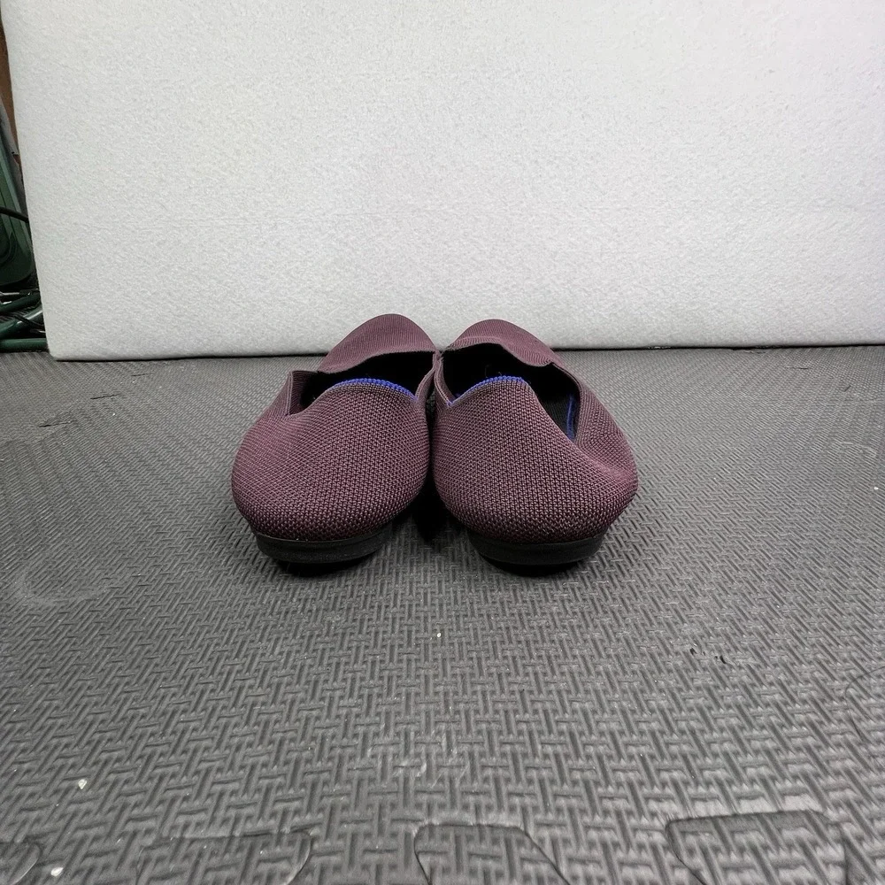 Rothy's The Driver Flats W11‎ Burgundy Purple Knit Loafers Recycled Comfortable